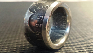 Peace Silver Dollar Coin Rings